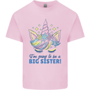 I'm Going to Be a Big Sister Unicorn Mens Cotton T-Shirt Tee Top Light Pink