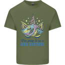 I'm Going to Be a Big Sister Unicorn Mens Cotton T-Shirt Tee Top Military Green