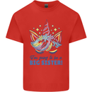 I'm Going to Be a Big Sister Unicorn Mens Cotton T-Shirt Tee Top Red