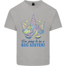 I'm Going to Be a Big Sister Unicorn Mens Cotton T-Shirt Tee Top Sports Grey