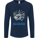 I'm Going to Be a Big Sister Unicorn Mens Long Sleeve T-Shirt Navy Blue