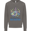 I'm Going to Be a Big Sister Unicorn Mens Sweatshirt Jumper Charcoal