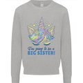 I'm Going to Be a Big Sister Unicorn Mens Sweatshirt Jumper Sports Grey