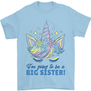 I'm Going to Be a Big Sister Unicorn Mens T-Shirt Cotton Gildan Light Blue