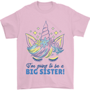 I'm Going to Be a Big Sister Unicorn Mens T-Shirt Cotton Gildan Light Pink