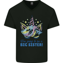 I'm Going to Be a Big Sister Unicorn Mens V-Neck Cotton T-Shirt Black