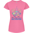 I'm Going to Be a Big Sister Unicorn Womens Petite Cut T-Shirt Azalea