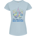 I'm Going to Be a Big Sister Unicorn Womens Petite Cut T-Shirt Light Blue