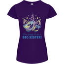 I'm Going to Be a Big Sister Unicorn Womens Petite Cut T-Shirt Purple