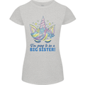 I'm Going to Be a Big Sister Unicorn Womens Petite Cut T-Shirt Sports Grey