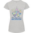 I'm Going to Be a Big Sister Unicorn Womens Petite Cut T-Shirt Sports Grey