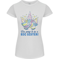 I'm Going to Be a Big Sister Unicorn Womens Petite Cut T-Shirt White