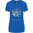 I'm Going to Be a Big Sister Unicorn Womens Wider Cut T-Shirt Royal Blue