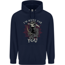 I'm Here For You Grim Reaper Skull Devil Childrens Kids Hoodie Navy Blue