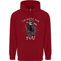 I'm Here For You Grim Reaper Skull Devil Childrens Kids Hoodie Red