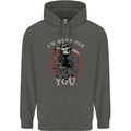 I'm Here For You Grim Reaper Skull Devil Childrens Kids Hoodie Storm Grey