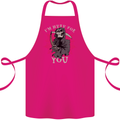 I'm Here For You Grim Reaper Skull Devil Cotton Apron 100% Organic Pink