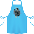 I'm Here For You Grim Reaper Skull Devil Cotton Apron 100% Organic Turquoise