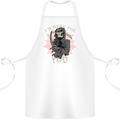 I'm Here For You Grim Reaper Skull Devil Cotton Apron 100% Organic White
