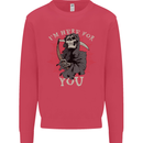 I'm Here For You Grim Reaper Skull Devil Kids Sweatshirt Jumper Heliconia