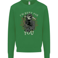 I'm Here For You Grim Reaper Skull Devil Kids Sweatshirt Jumper Irish Green
