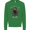 I'm Here For You Grim Reaper Skull Devil Kids Sweatshirt Jumper Irish Green