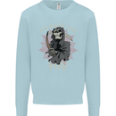 I'm Here For You Grim Reaper Skull Devil Kids Sweatshirt Jumper Light Blue