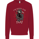 I'm Here For You Grim Reaper Skull Devil Kids Sweatshirt Jumper Red