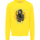 I'm Here For You Grim Reaper Skull Devil Kids Sweatshirt Jumper Yellow
