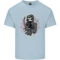 I'm Here For You Grim Reaper Skull Devil Kids T-Shirt Childrens Light Blue
