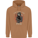 I'm Here For You Grim Reaper Skull Devil Mens 80% Cotton Hoodie Caramel Latte