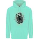 I'm Here For You Grim Reaper Skull Devil Mens 80% Cotton Hoodie Peppermint