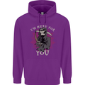 I'm Here For You Grim Reaper Skull Devil Mens 80% Cotton Hoodie Purple
