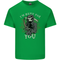 I'm Here For You Grim Reaper Skull Devil Mens Cotton T-Shirt Tee Top Irish Green