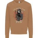 I'm Here For You Grim Reaper Skull Devil Mens Sweatshirt Jumper Caramel Latte
