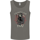 I'm Here For You Grim Reaper Skull Devil Mens Vest Tank Top Charcoal