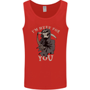 I'm Here For You Grim Reaper Skull Devil Mens Vest Tank Top Red