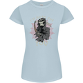 I'm Here For You Grim Reaper Skull Devil Womens Petite Cut T-Shirt Light Blue