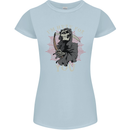 I'm Here For You Grim Reaper Skull Devil Womens Petite Cut T-Shirt Light Blue