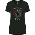 I'm Here For You Grim Reaper Skull Devil Womens Wider Cut T-Shirt Black