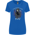 I'm Here For You Grim Reaper Skull Devil Womens Wider Cut T-Shirt Royal Blue