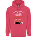 I'm Not Always Grumpy Biker Motorcycle Childrens Kids Hoodie Heliconia