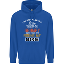I'm Not Always Grumpy Biker Motorcycle Childrens Kids Hoodie Royal Blue
