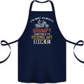 I'm Not Always Grumpy Biker Motorcycle Cotton Apron 100% Organic Navy Blue