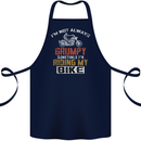 I'm Not Always Grumpy Biker Motorcycle Cotton Apron 100% Organic Navy Blue