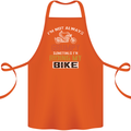 I'm Not Always Grumpy Biker Motorcycle Cotton Apron 100% Organic Orange