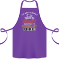 I'm Not Always Grumpy Biker Motorcycle Cotton Apron 100% Organic Purple