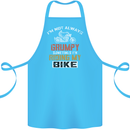 I'm Not Always Grumpy Biker Motorcycle Cotton Apron 100% Organic Turquoise