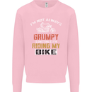 I'm Not Always Grumpy Biker Motorcycle Kids Sweatshirt Jumper Light Pink