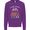 I'm Not Always Grumpy Biker Motorcycle Kids Sweatshirt Jumper Purple